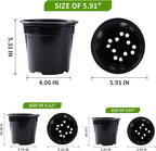 Oubest 30Pack Nursery Pots Plastic for Plants 6 inch Seedling with Drainage Holes Multicolor Flower Seed Starting Pots for Seedling Cutting Transplanting