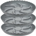 Prettyia Plant Saucer Plant Pot Tray and Plant drip Tray Plant Pot Saucers | Plant Saucers for Indoors and outdoors6 8 10 12 14inch,Plastic Plant Tray Heavy Duty Large Plant Tray Grey