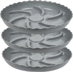Prettyia Plant Saucer Plant Pot Tray and Plant drip Tray Plant Pot Saucers | Plant Saucers for Indoors and outdoors6 8 10 12 14inch,Plastic Plant Tray Heavy Duty Large Plant Tray Grey