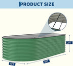 Garvee 2 Pack Galvanized Raised Garden Beds - 8x4x2ft Planter Box for Vegetables, Flowers, Rust-Resistant Garden Box, Easy Assembly Raised Beds, Durable Planters for Outdoor Plants, Green