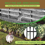 decorative garden fence - 32in(h) x 14.5ft(l) no, side view