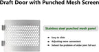 Stainless Steel Draft Door Fit Mini,Small Big Green Egg Kamado Accessories Big Green Egg Parts Screen Replacement Parts for Bottom Vent with Punched Mesh Screen