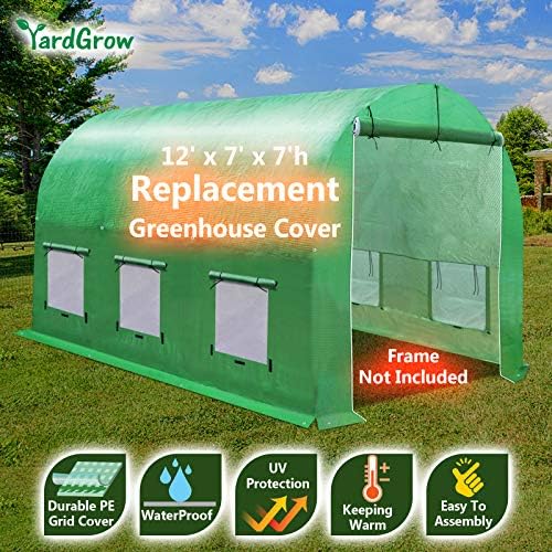 yardgrow greenhouse replacement cover larger walk in outdoor shown in use