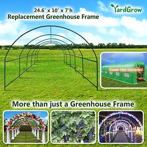 yardgrow greenhouse frames for larger hot garden house, close-up detail