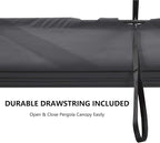 Pergola Shade Cover Replacement Canopy Top Compatible with 10 X 10 ft 6-Bar Pergola Frames - Gray (Canopy Size 116" W x 95" L, Canopy Top Only)
