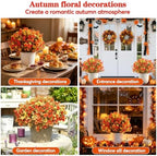 27.5" artificial topiary fall flowers w/stake for fall, package contents