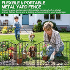 decorative garden fence, 25-pack no dig animal barrier, front angle view