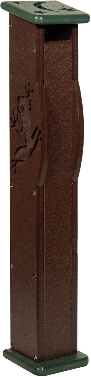 Deluxe Poly Lumber Tree Frog House - Attract Many Species of Tree Frogs - Made in The USA (Brown Body/Green Roof)