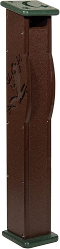 Deluxe Poly Lumber Tree Frog House - Attract Many Species of Tree Frogs - Made in The USA (Brown Body/Green Roof)