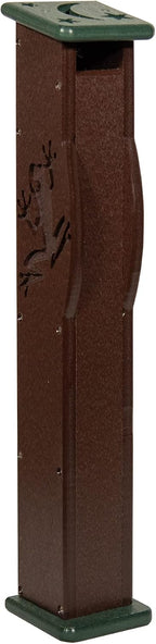 Deluxe Poly Lumber Tree Frog House - Attract Many Species of Tree Frogs - Made in The USA (Brown Body/Green Roof)