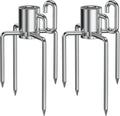 onlyfire 6002 Rotisserie Meat Forks for Grills, 1 Pair | For Any Gas/Charcoal Grills, Fits 1/2-Inch & 3/8-Inch Hexagon, 3/8-Inch & 5/16-Inch Square Spit Rods