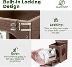 Kingsyard Recycled Plastic Squirrel Feeder for Outside, Squirrel Feeder Box with Peanuts Corn Storage Jar, Sturdy & Durable, Weatherproof (Brown) | Sturdy & Durable Recycled Plastic, Removable Peanuts Corn Storage Jar, No Assembly Required, Weatherproof
