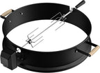 SHINESTAR Upgraded Steel Weber Kettle Rotisserie Ring Kit Barbecue Tool Kit | For Weber 22 Inch Charcoal Kettle and Other Similar Grills, Turns Your Kettle Into A Chicken Roaster