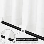 Easy-Going Linen Look Outdoor Curtains Waterproof Windproof Porch Curtains, Soft Thicken Outdoor Privacy Curtains for Patio, Gazebo, Grommet Top and Tab Bottom Drape, 1 Panel, 54x84 inch, White