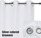 BONZER Outdoor Curtains for Patio Waterproof, Premium Thick Privacy Weatherproof Grommet Outside Curtains for Porch, Gazebo, Deck, 1 Panel, 54W x 84L inch, White