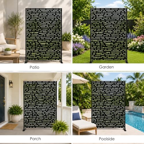 kozyard metal privacy screen 74" h x 47.2" on a desk or shelf