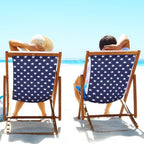 GORGECRAFT Thicker Beach Sling Patio Chairs Canvas Folding Chair Replacement 118 * 43.5cm Outdoor Chairs Cloth Replacements Portable Reclining Sling Chair Fabric for Summer Vacation Sunbathing Garden