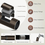 Modern Antique Brown Bronze Curtain Rods for Windows 72 to 144 Inches Adjustable Heavy Duty 1" Diameter Window Rod with Decorative Finials for Outdoor Farmhouse Bedroom Kitchen Living Room
