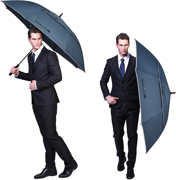 G4Free 47/54/62/68/72 Inch Automatic Open Golf Umbrella Oversize Extra Large Double Canopy Vented Windproof Waterproof Stick Umbrellas