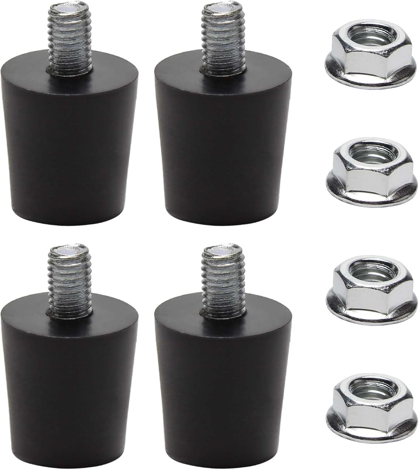 Short Stabilizing Feet for 17" & 22" Tabletop Griddle Blackstone Replacement Parts, Rubber Feet and Screw Nuts for 17 & 22 inch Table Top Blackstone Griddle Parts, Pack of 4