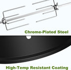 SHINESTAR Upgraded Steel Weber Kettle Rotisserie Ring Kit Barbecue Tool Kit | For Weber 22 Inch Charcoal Kettle and Other Similar Grills, Turns Your Kettle Into A Chicken Roaster