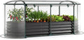 giantex raised garden bed w/greenhouse cover, outdoor oval, main product view