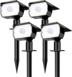 nipify Solar Lights Outdoor Waterproof, Motion Sensor Spot Lights- 4 Pack/56 LED/3 Modes Solar Powered Spotlights 2-in-1 Auto On/Off Landscape Lighting for Outside Yard Wall Garden, Cool White