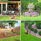 12 panel no dig decorative garden fence with, package contents