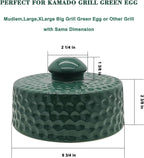Ceramic Grill Top Compatible with Medium Large and XLarge Big Green Egg,Dual Function Ceramic Grill Top Cap,Kamado Accessories Charcoal Grill Top Parts Replacement for Easy Grasp and Anti-Hot