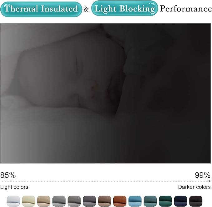 NICETOWN Room Darkning Bedroom Curtain W84 x L84, Stainless Steel Grommet Top Blackout Heavy Weight Window Treatment Thermal Insulated Sunlight Block Drape Panel for Pergola, Sand, 1 Piece