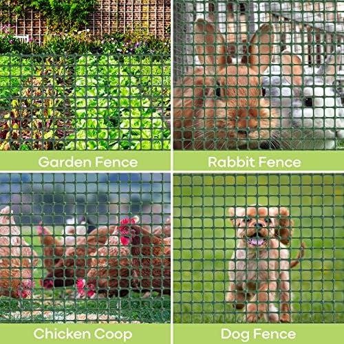 3.3x66ft [heavy duty] plastic fence animal barrier,snow fence.(green) on a desk or shelf