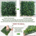 bybeton 24pk 10"x10" fake boxwood greenery backdrop privacy, package contents