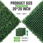 kaszoo 24 pack 20"x20" grass wall panels, close-up detail