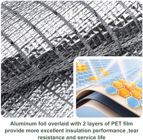 85% aluminet shade cloth, 10x12 ft heat reflective, close-up detail