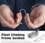 5/16 Inch 8mm Plants Vines Stakes Galvanized Steel Clips Garden Support Stakes Joints Climbing Vine Trellis Clips Plant Climbing Frame Buckles for Tomato Cucumber Eggplant Vine Vegetable,20 PCS