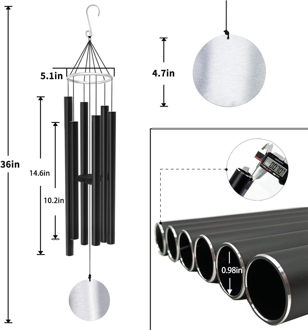 astarin wind chimes outdoor large deep tone, package contents