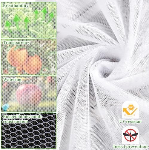 10 ft mosquito netting for garden patio, white, close-up detail