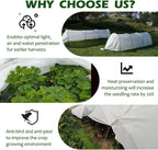 plant freeze protection cover, 7x100 ft floating row, side view