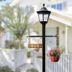 Lamp Post Cross Arm 16 inch Steel Lamp Post Cross Bar Ladder Rest Post Cross Arm Replacement for Outdoor Lamp Post (Gold 1Pack)