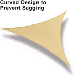 LOVE STORY 20' x 20' x 20' Triangle Sand Sun Shade Sail Canopy UV Block for Outdoor Patio Garden Backyard