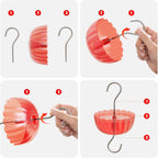 Ant Moat for Hummingbird Feeders, (4 Pack, 7 OZ) Vintage Style Humingbird Feeder Parts Ant Guard & Stopper(Red)