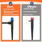 20 Pieces Drip Irrigation Emitters, Adjustable 360 Degree Drip Vortex Emitters on 5" with Stake for 1/4" Drip Irrigation Tubing Irrigation Fan Shape Drippers for Garden Watering System