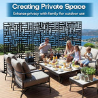 mtart metal privacy screen 72" h x 47.2", side view