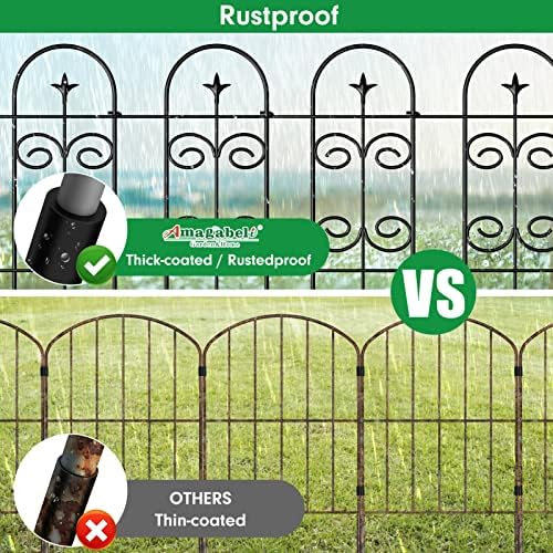 amagabeli 8 panels 24in(h)×10ft(l) decorative garden fence no, package contents