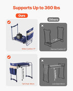 VEVOR Large Folding Garden Kneeler and Seat Heavy Duty, Widened 10" EVA Foam Pad, Portable Garden Stool with Tool Bags, Gardening Bench to Relieve Knee & Back Pain, Gifts for Seniors, Women, Parents