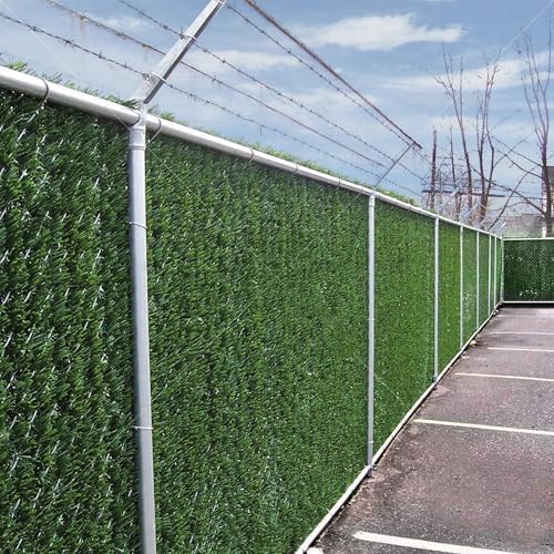 privacy fence screen 6'x10' hedge slats for chain, side view