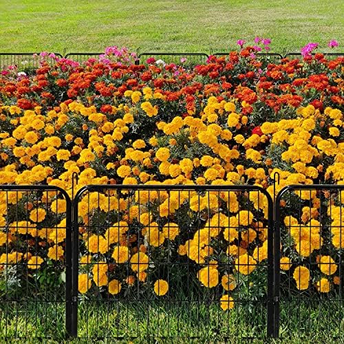 topeakmart 24inx85ft rustproof decorative garden fence outdoor shown in use