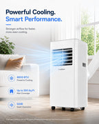 coolblus portable air conditioners, 8500 btu portable ac, side view