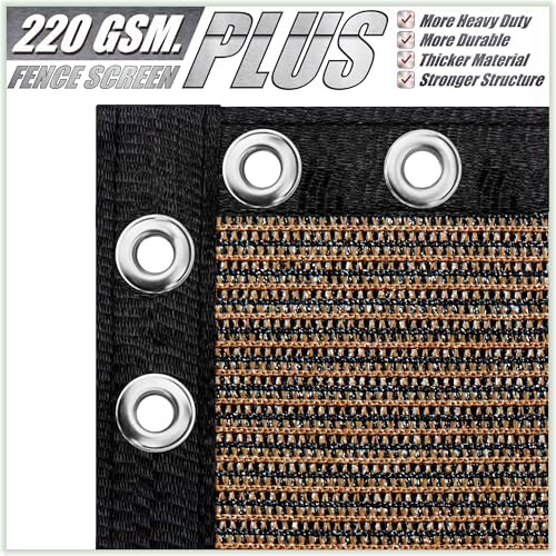 colourtree plus fence privacy screen, commercial grade 220 showing dimensions