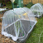 garden netting kit for raised beds,6set garden hoops,10x33ft, front angle view